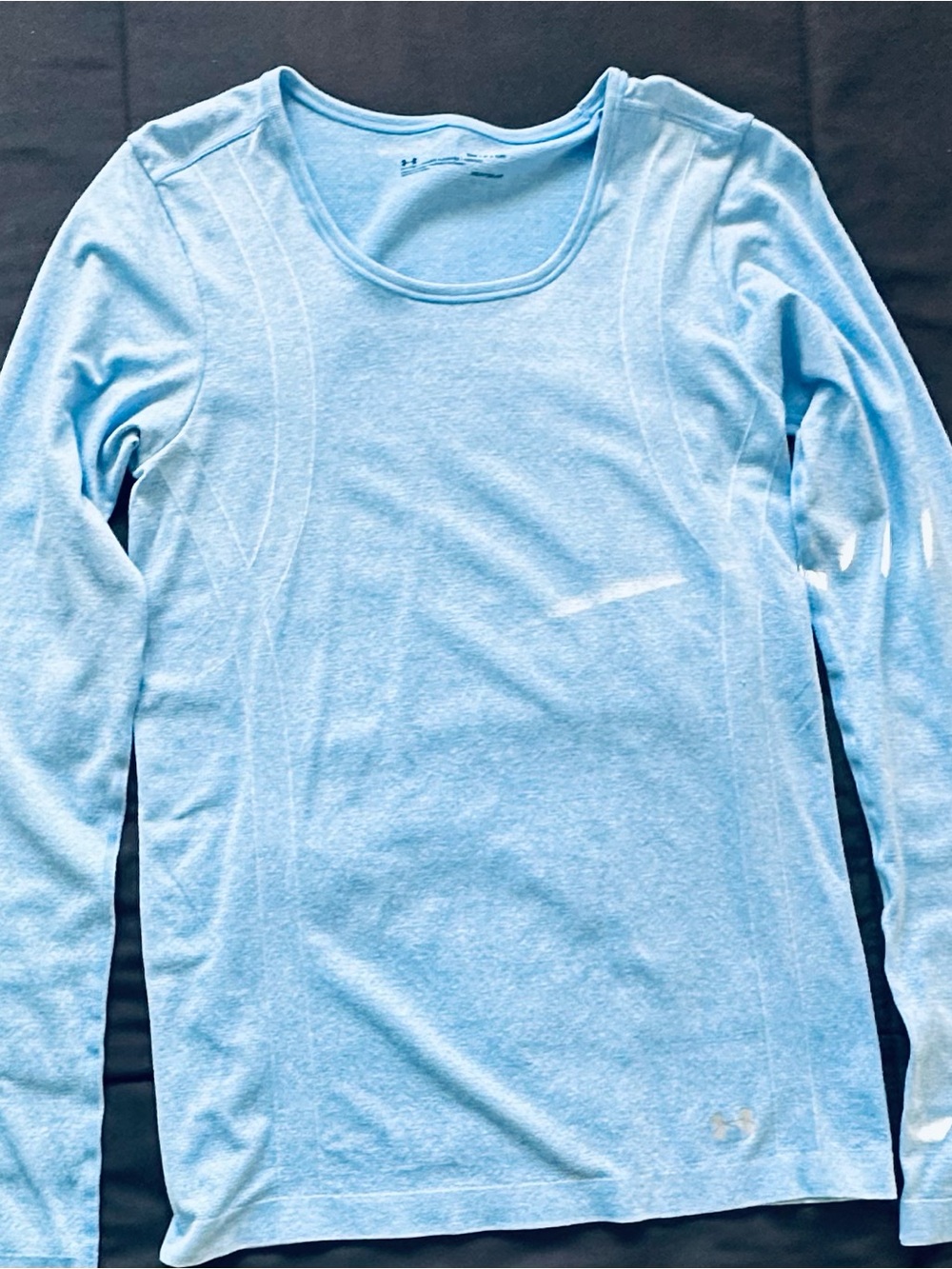 Under Armour Light Blue Scoop-Neck Long-Sleeve Sweater